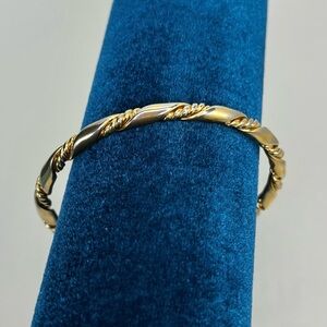 Monet Gold Plated Twist Bangle